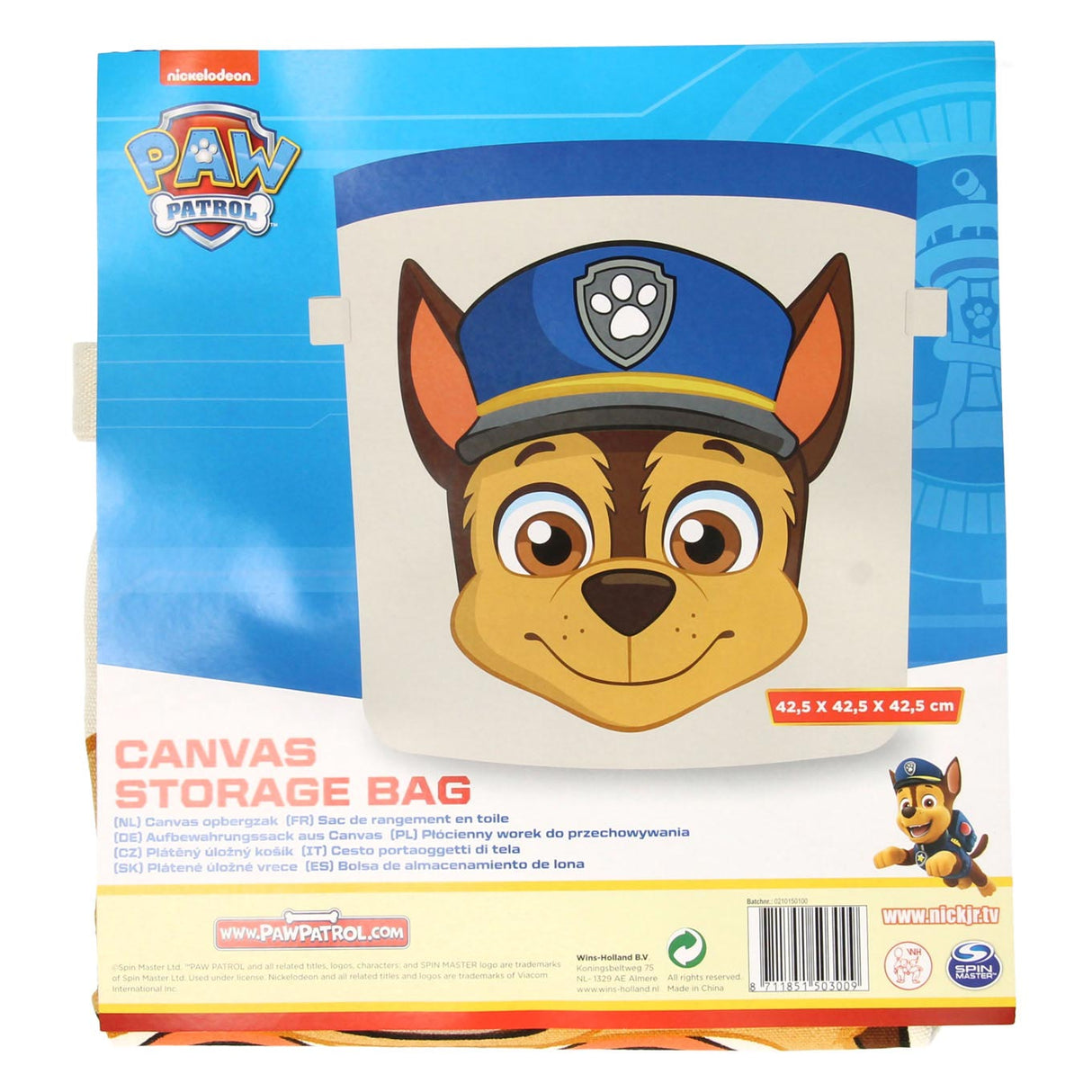 Sac de rangement en toile Wins Holland Paw Patrol