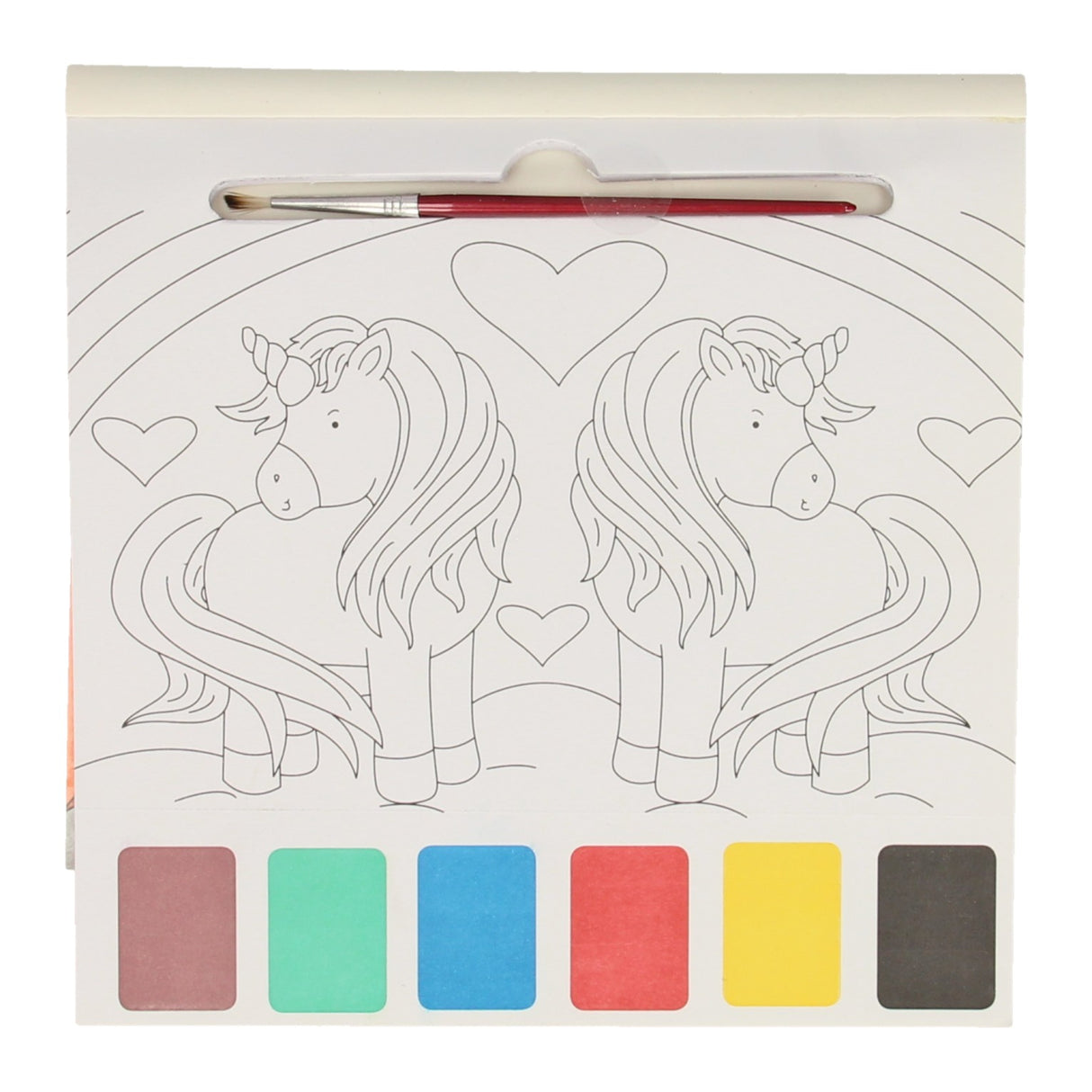 Wins Holland watercolor coloring book set unicorn