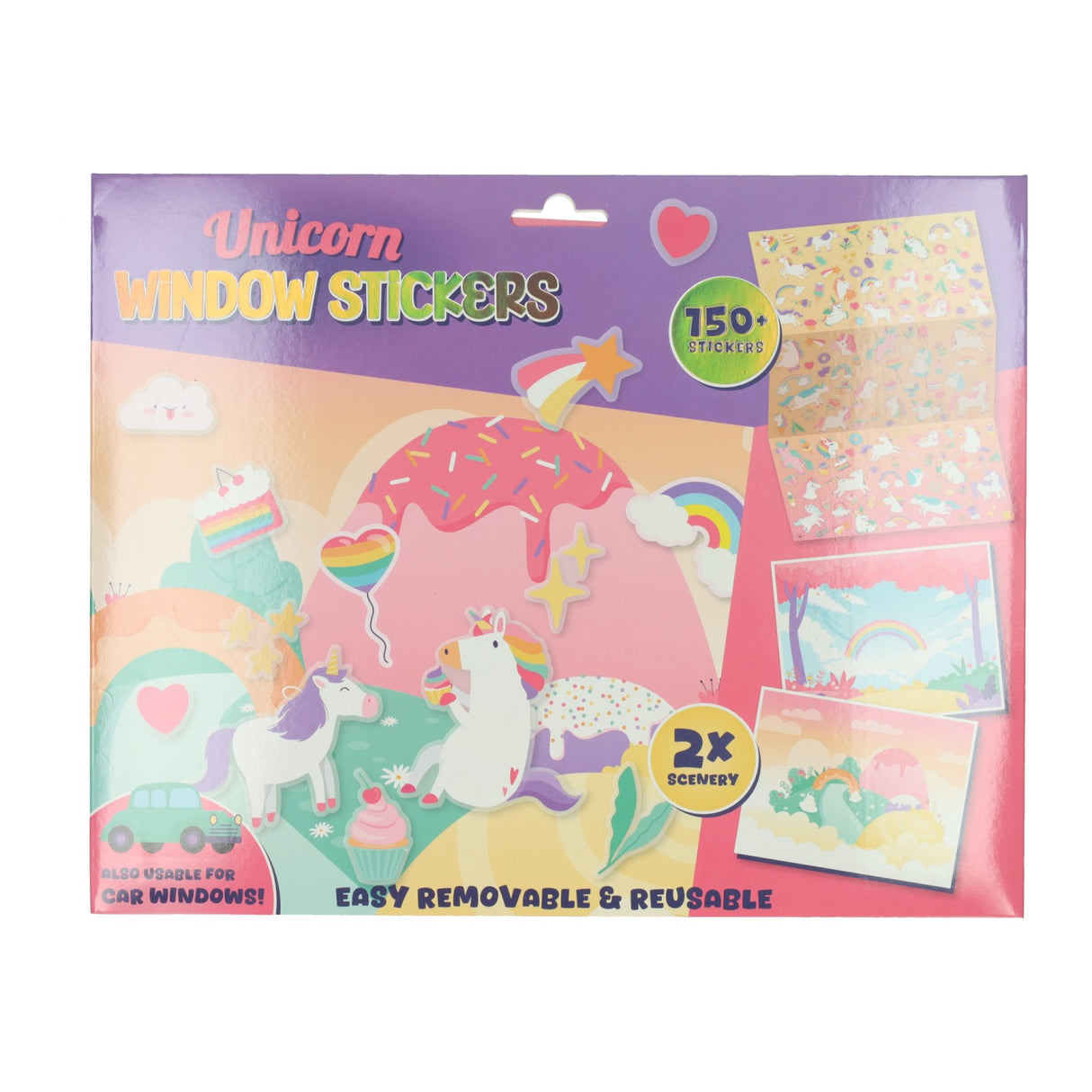 Wins holland herbruikbare eenhoorn raamstickers, 150st.