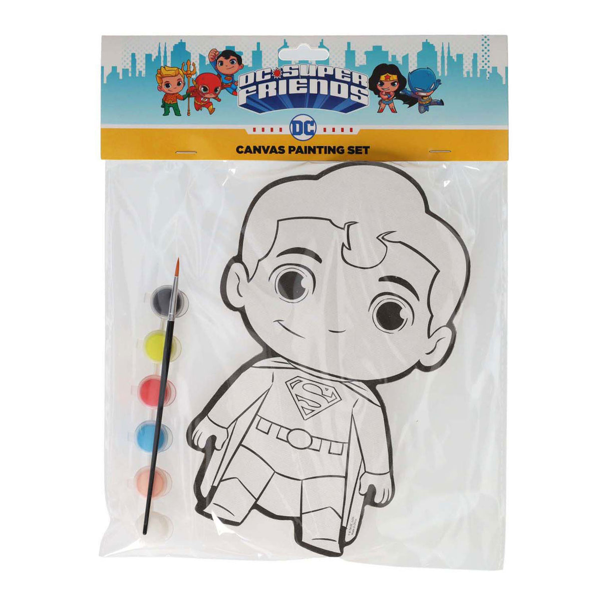 Wins holland canvas schilderen dc comics - superman - incl penseel en 6 kleuren verf