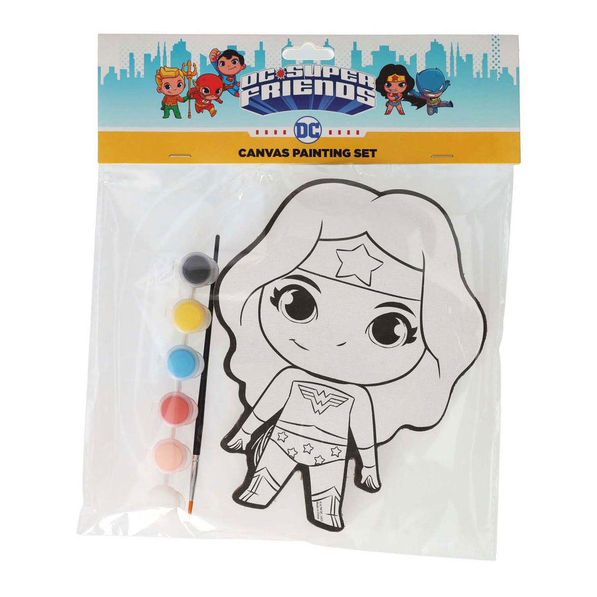 Wins holland canvas schilderen dc comics - wonder woman - incl penseel en 6 kleuren verf