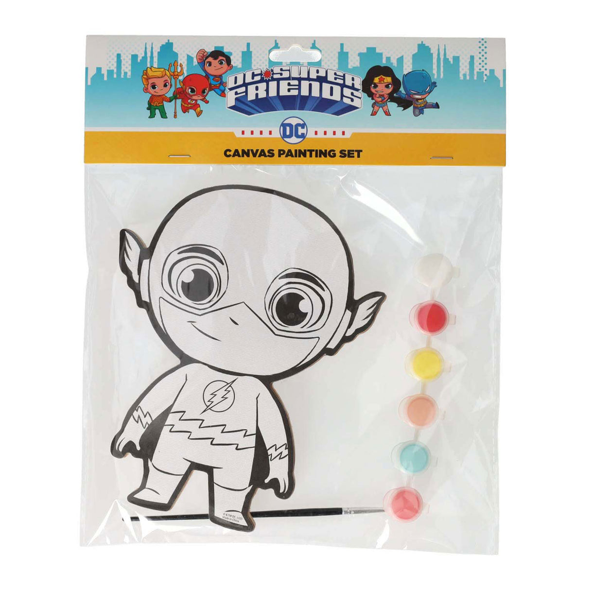 Wins holland canvas schilderen dc comics - flash incl penseel en 6 kleuren verf