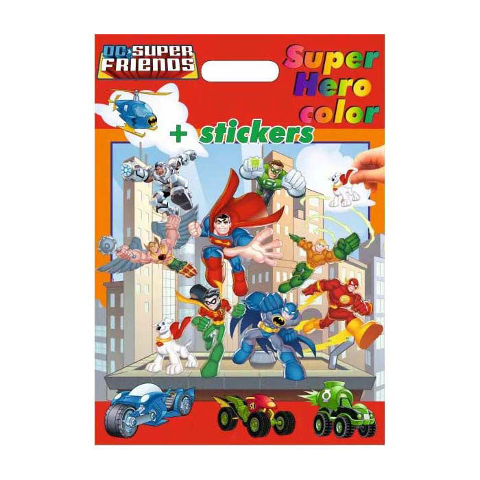 Book specials Netherlands BV DC Superfriends super hero coloring and sticker book