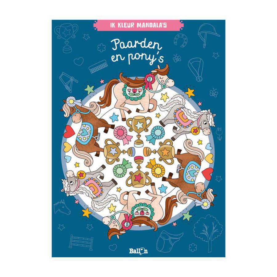 Wins holland ik kleur mandala's paarden en pony's - kleurboek