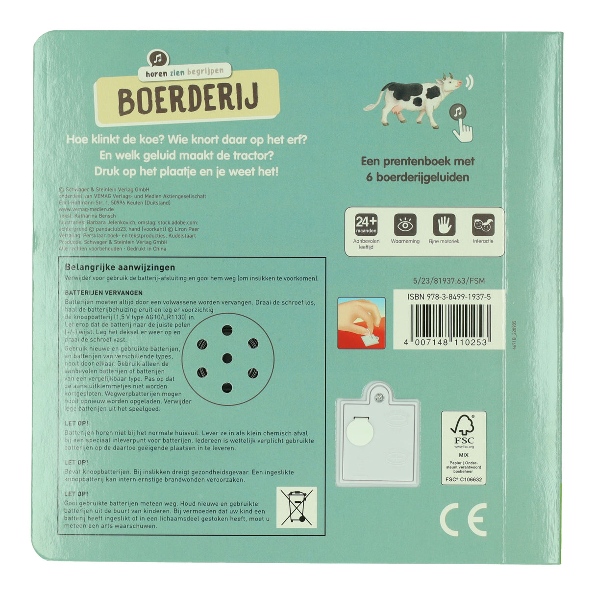 Wins holland bijzondere geluidenboek boerderij - 6 geluiden