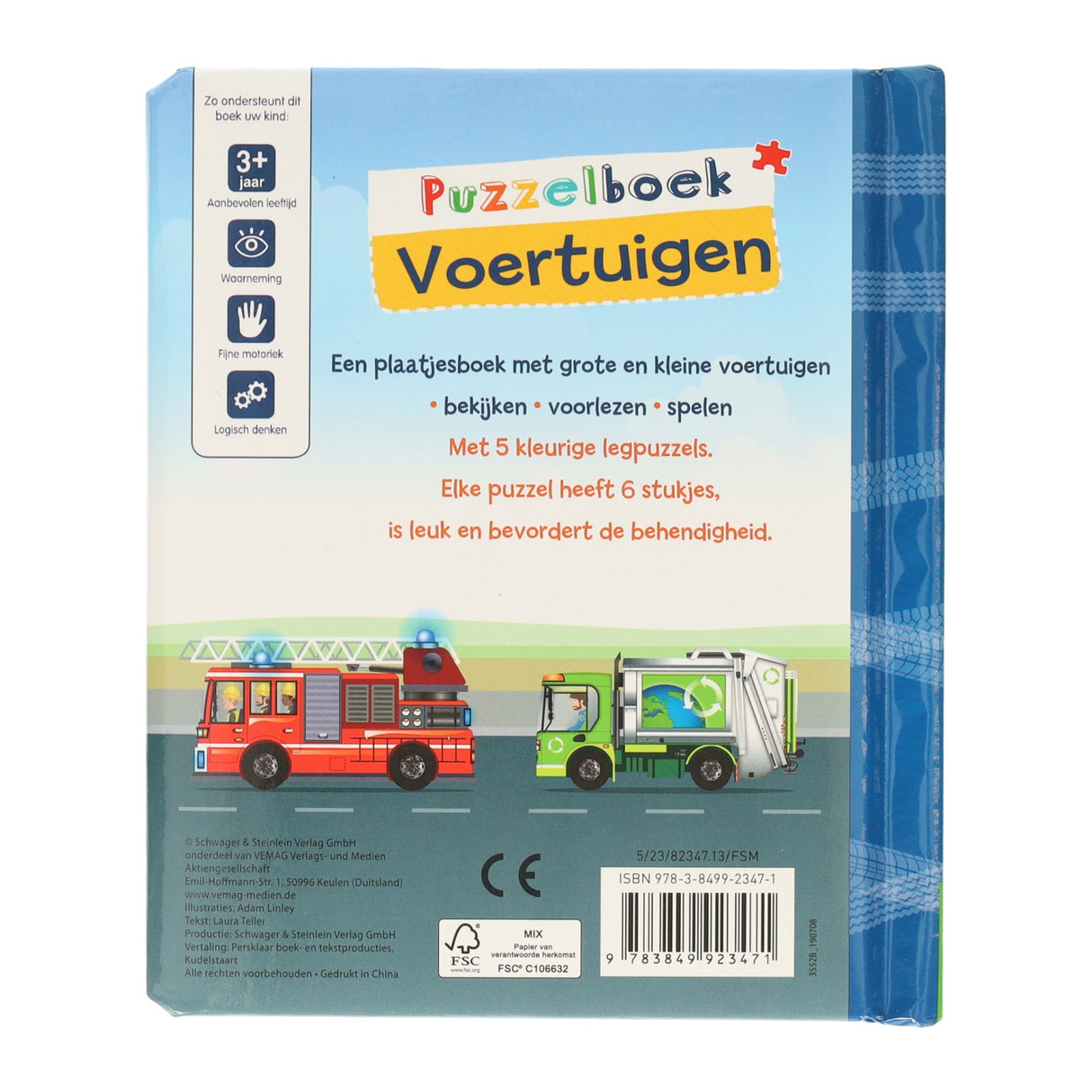 Wins holland puzzelboek voertuigen - 5 legpuzzels
