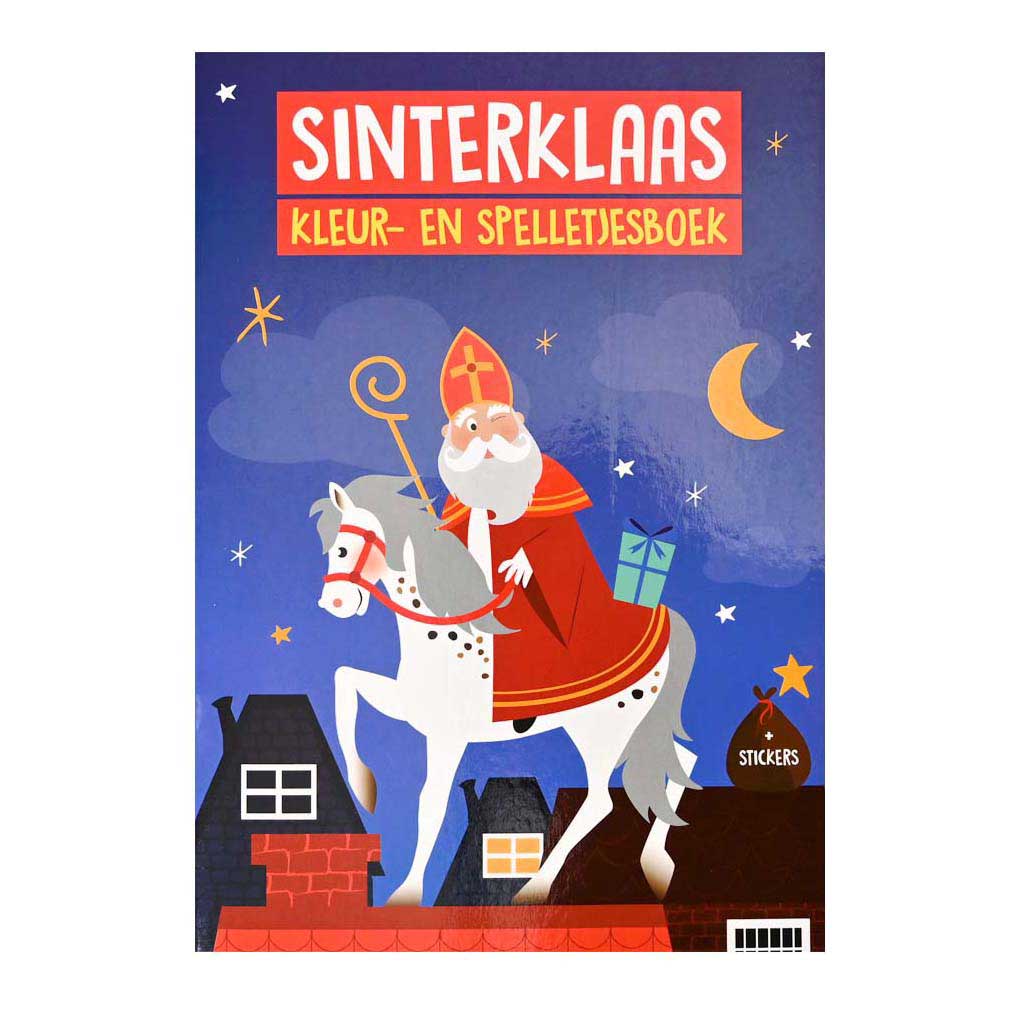 Wins holland kleur- en spelletjesboek a4 sinterklaas