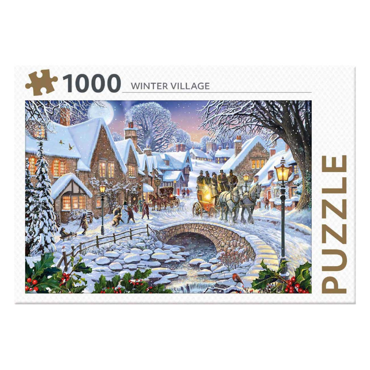 Rebo publishers jigsaw puzzle winter village - 1000 pcs.
