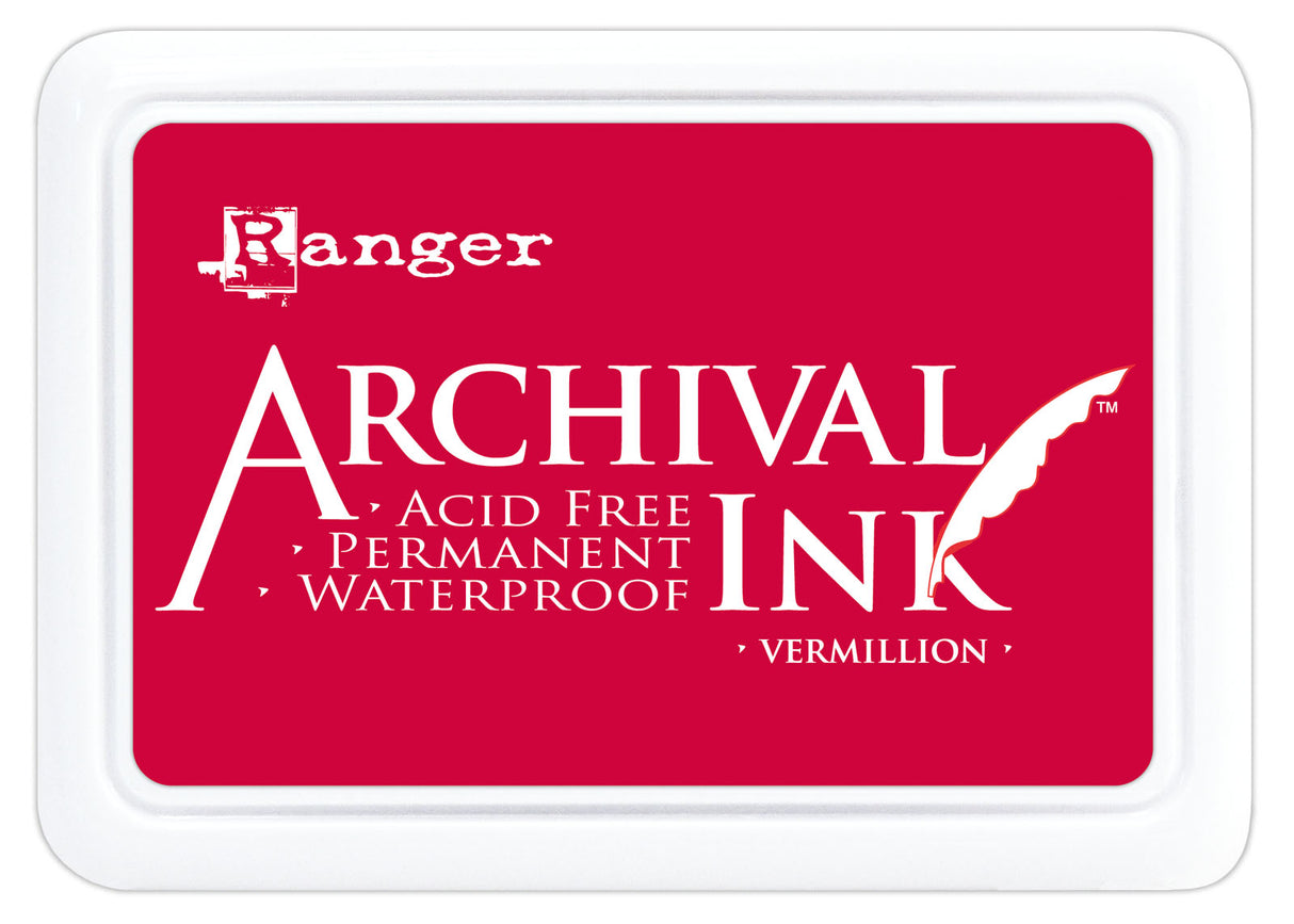 Ranger ink ranger • almofada de tinta de arquivo vermelhão