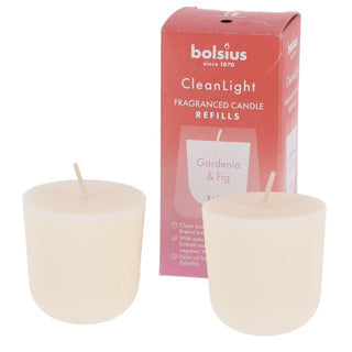 Bolsius ricarica clean light pack 2 gardenia fico | 6 pezzi