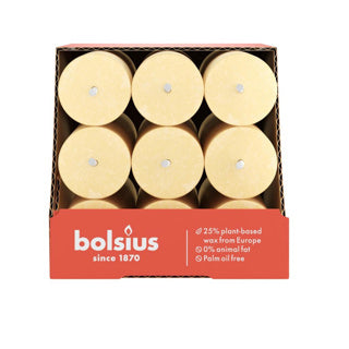 Bolsius Dinerkaars Rustik havre beige
