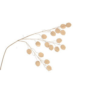 No brand artificial branch silver dollar oslo gold 71cm