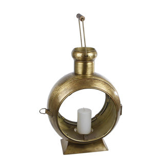 Lantern Berend antikes Goldglas Metall 33x23x46cm