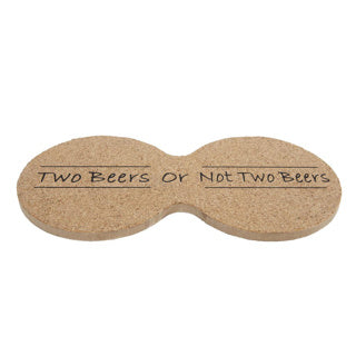 No brand coaster two beers s4 cork 19x9,5x0,6cm
