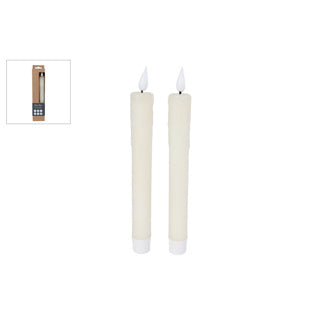 No brand candle led remote control ivory set 2