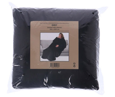 No brand plaid with sleeves 150x200 raven