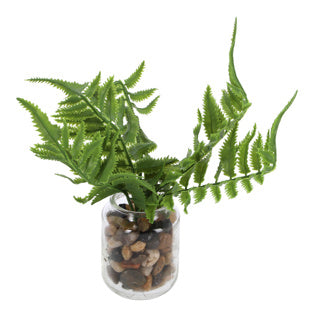 Countryfield artificial pteropsida plant in pot 19 cm green assorted