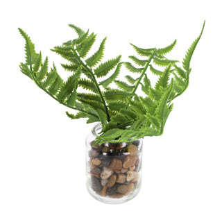 Countryfield artificial pteropsida plant in pot 19 cm green assorted