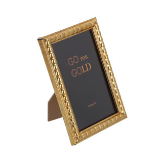 No brand photo frame gold wood 15x10x1.5 cm