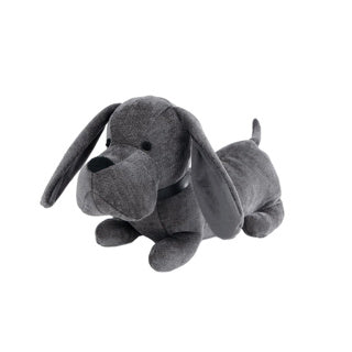 Doorstop dachshund d. gray fabric 38x15x18cm | 2 pcs