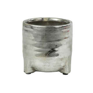 No brand countryfield pot de fleur amarens s couleur argent 14 cm | 4 pièces