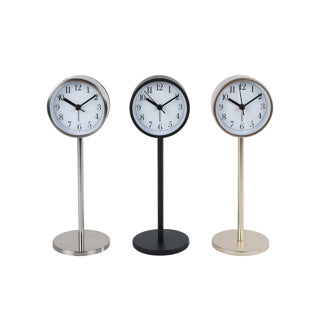 Clock Rikki 3 assorted metal 8x8x23cm excluding battery