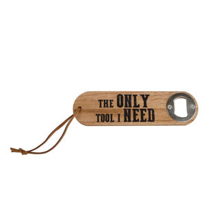 No brand bottle opener the only tool I need wood 4.5x16x1cm