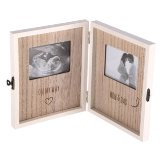 No brand photo frame on my way natural white wood 33x19x1.5cm