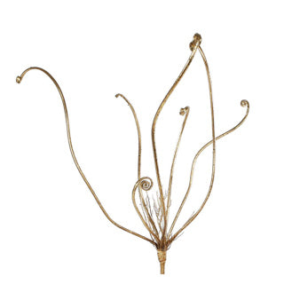 Nee Mark kënschtlech Branche Fern Frond Spray Gold 54cm | 6 Stéck