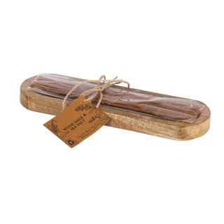 No brand geurstokjes wood, sage seasalt l.groen hout 24x 7,5x2cm | 6 stuks