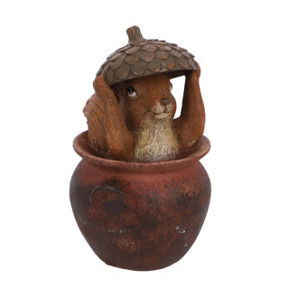 Sculpture squirrel brown 2 assorted 11.5x10.3x17cm