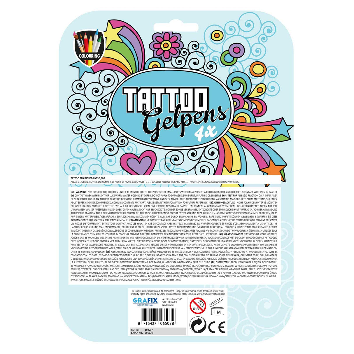 Kreativer Handwierksgrupp Tattoo Gellennnen, 4st.