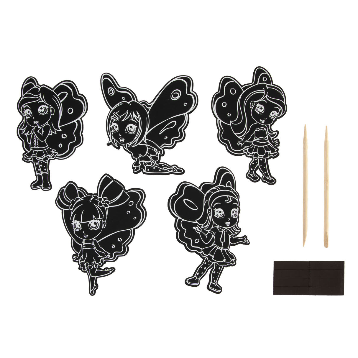 Creative craft group scratch set magnets fairies, 10 pcs.