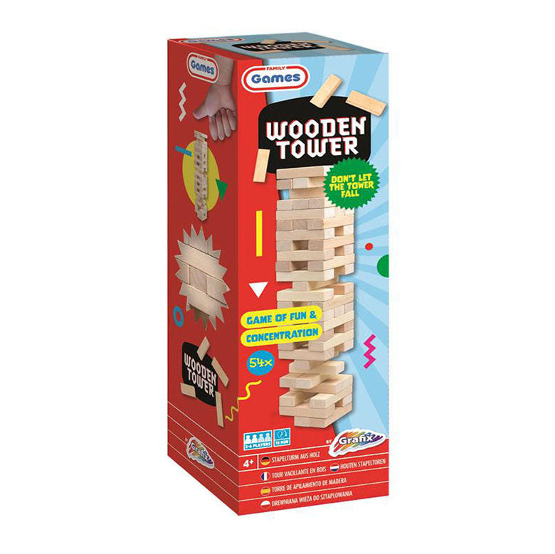 Grafix stacking tower wood, 54 pcs.
