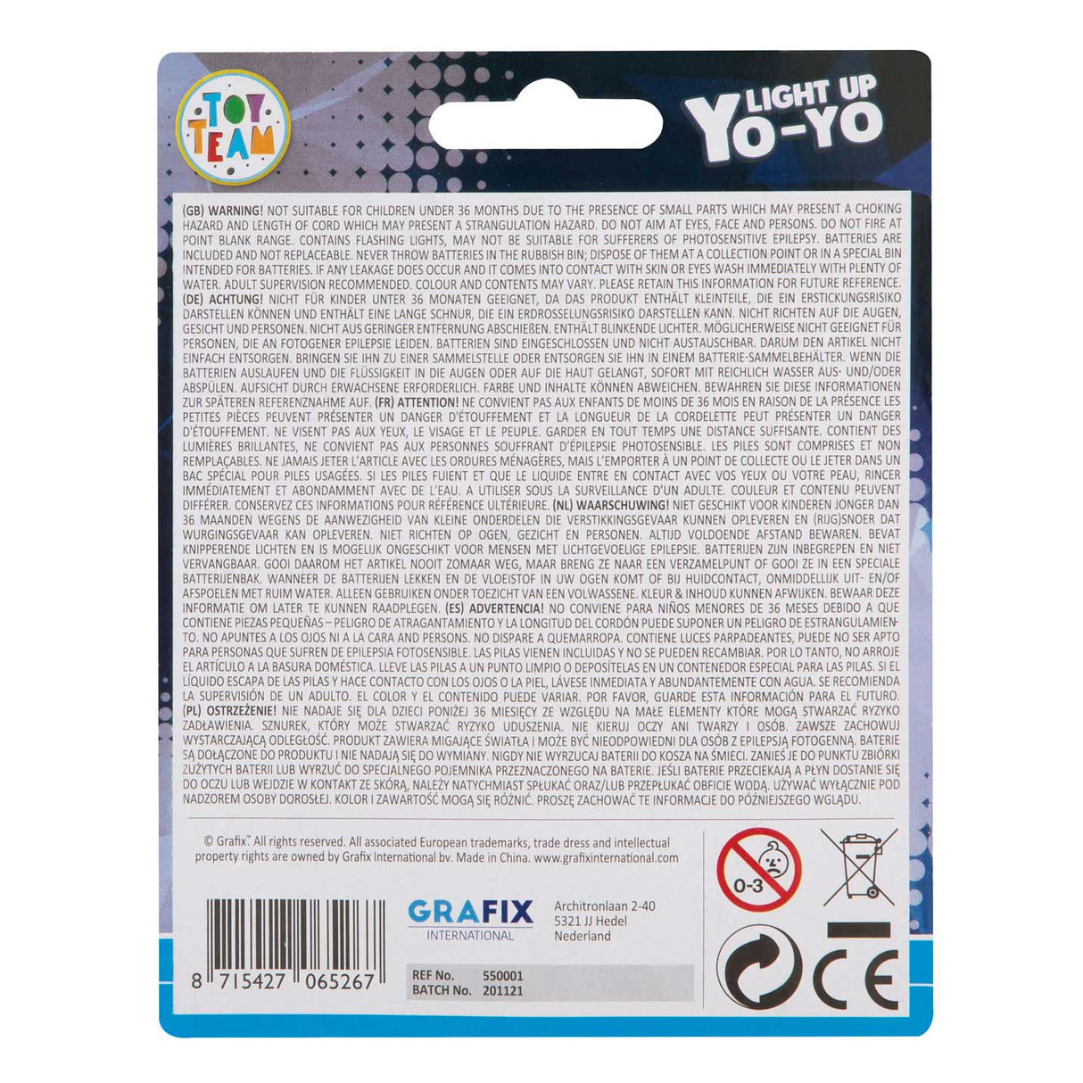 Creative craft group yo-yo with light - blue