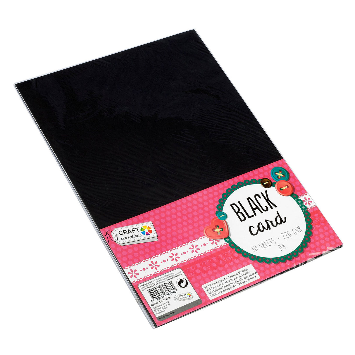 Creative craft group hobby karton črn a4, 10 listov
