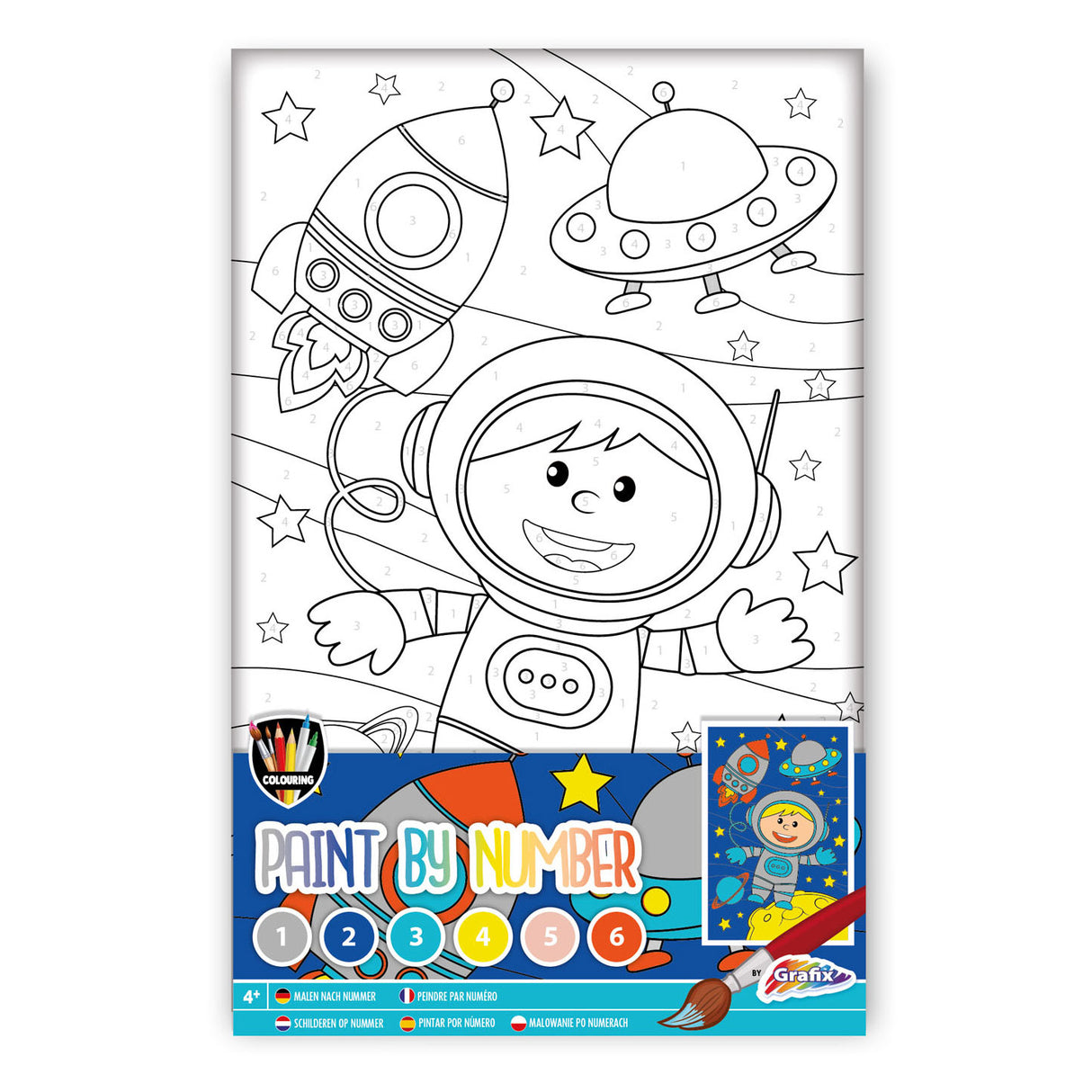 Grafix paint by numbers - space travel