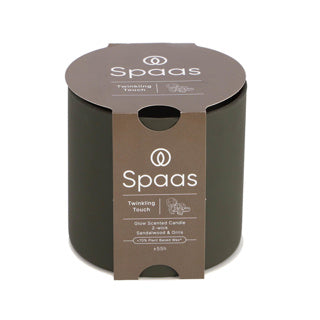 Spaas glow scented candle 2-wick 55h - twinkling touch
