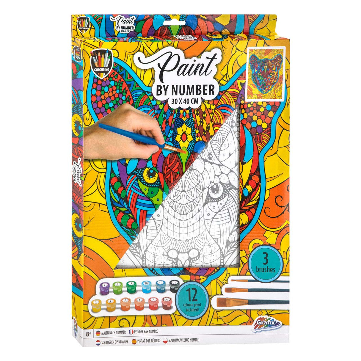 Molerei vun der Nummer Canvas - Tiger