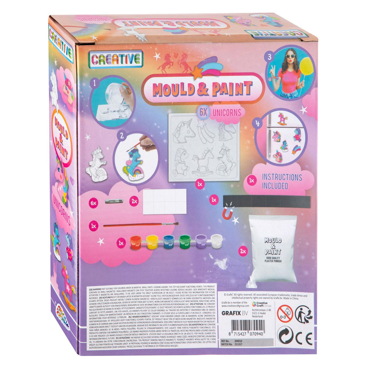 Einfach und lackieren Gips - Einhorn