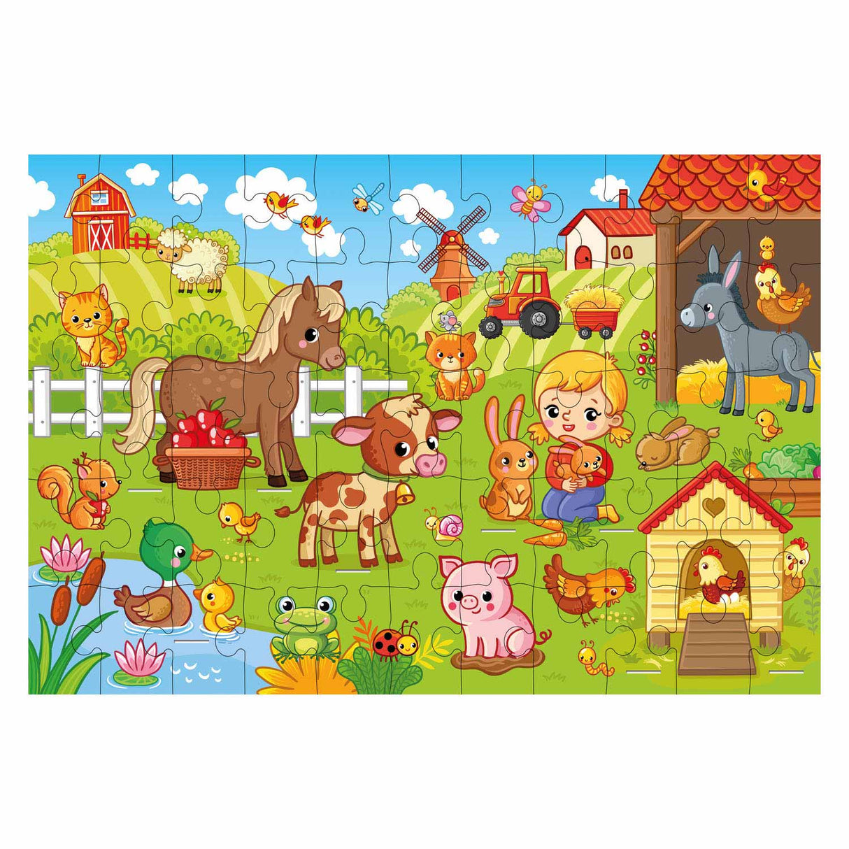 Grafix 3D floor puzzle farm, 55 pcs.