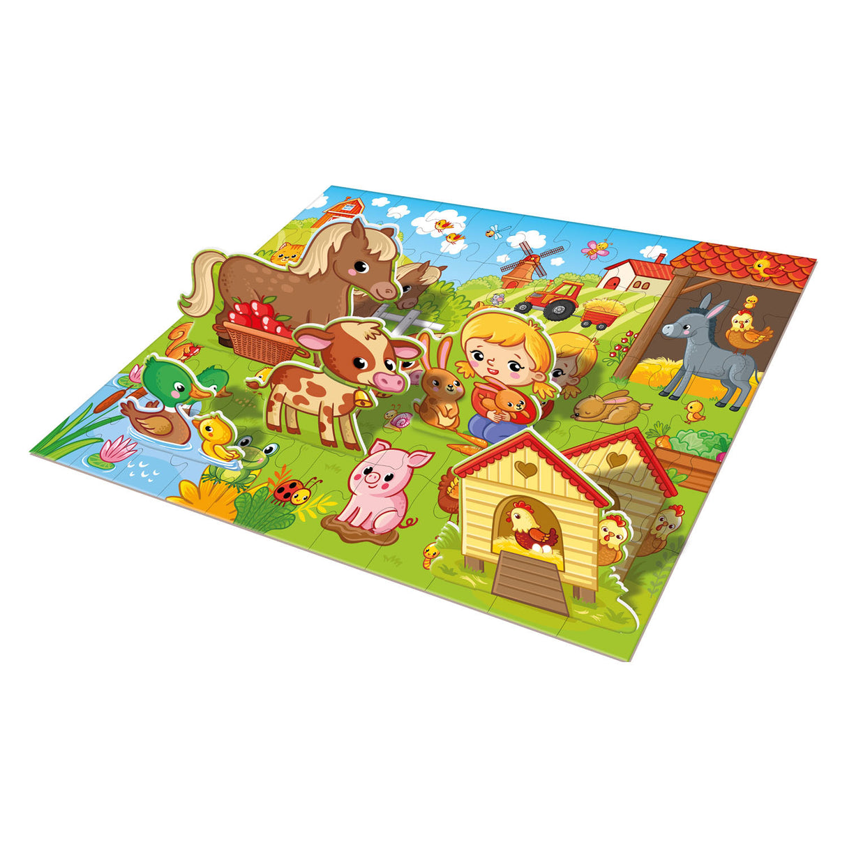 Grafix 3D floor puzzle farm, 55 pcs.