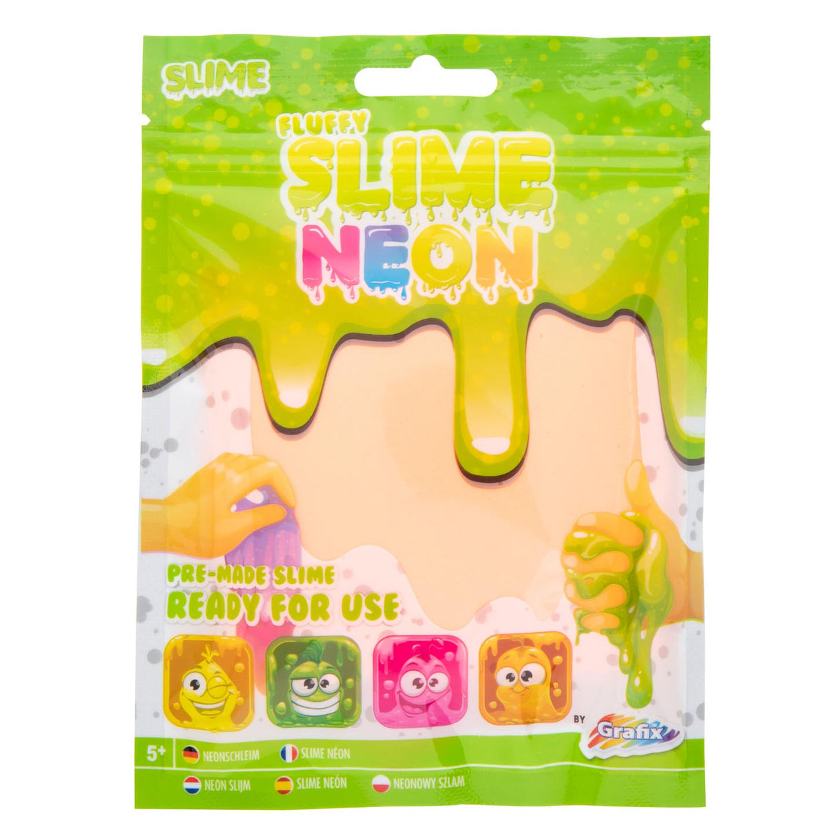 Grafix neon fluffy slijm