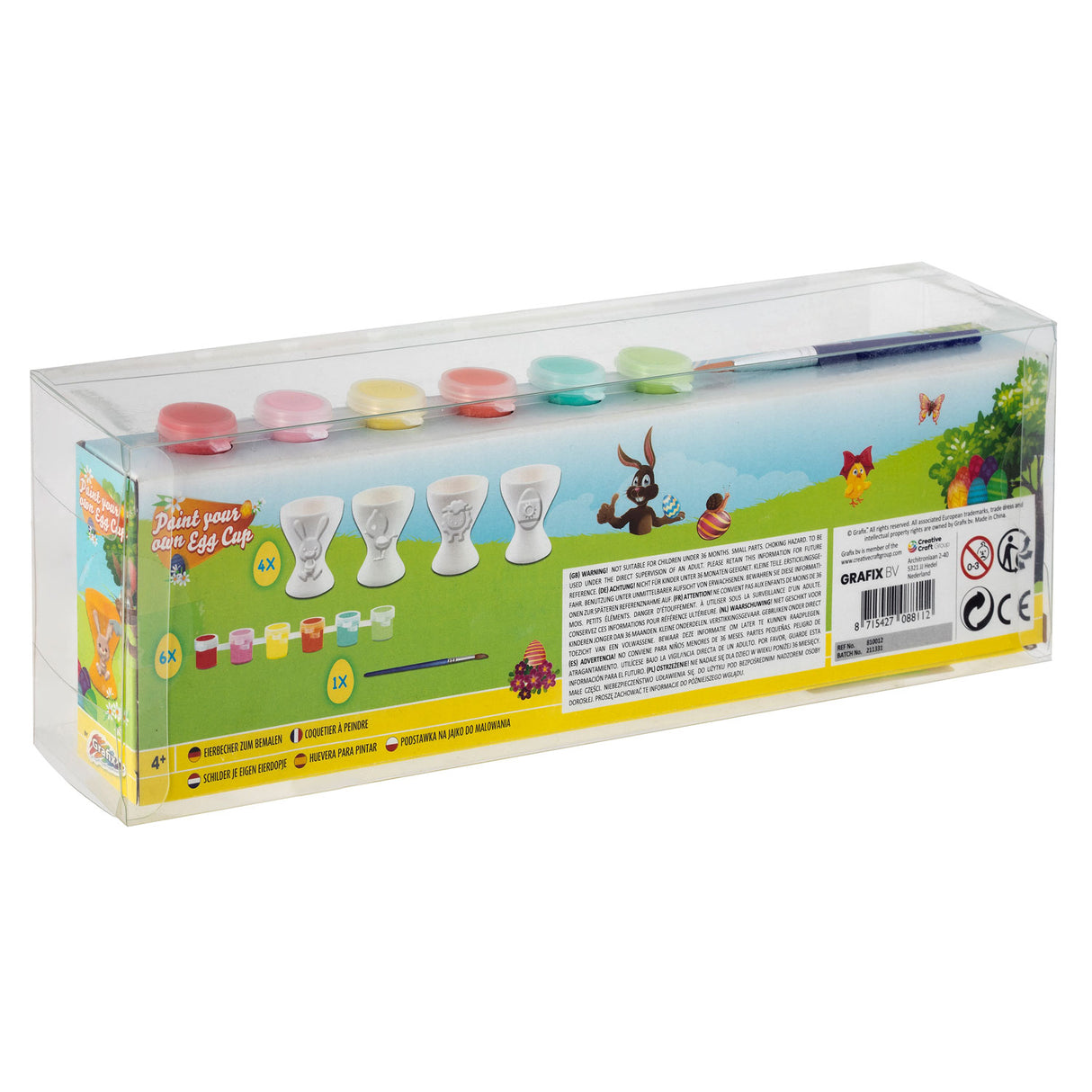 Grafix pinte suas próprias xícaras de ovos, 4st.