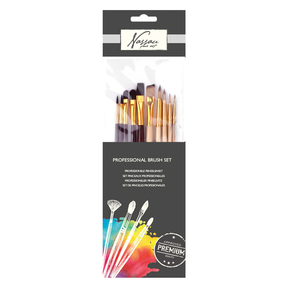 Nassau Fine Art Nassau Professional Pinselset, 10dlg.