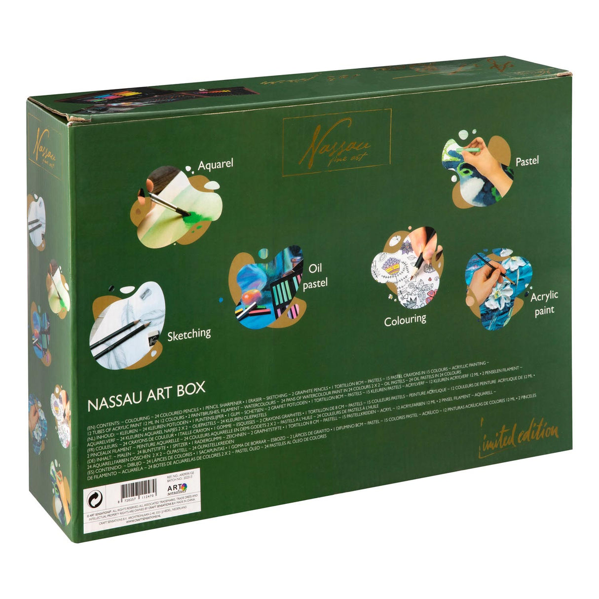 Nassau Fine Art Nassau Luxury Art Set Creative in Holzkoffer, 103dlg.
