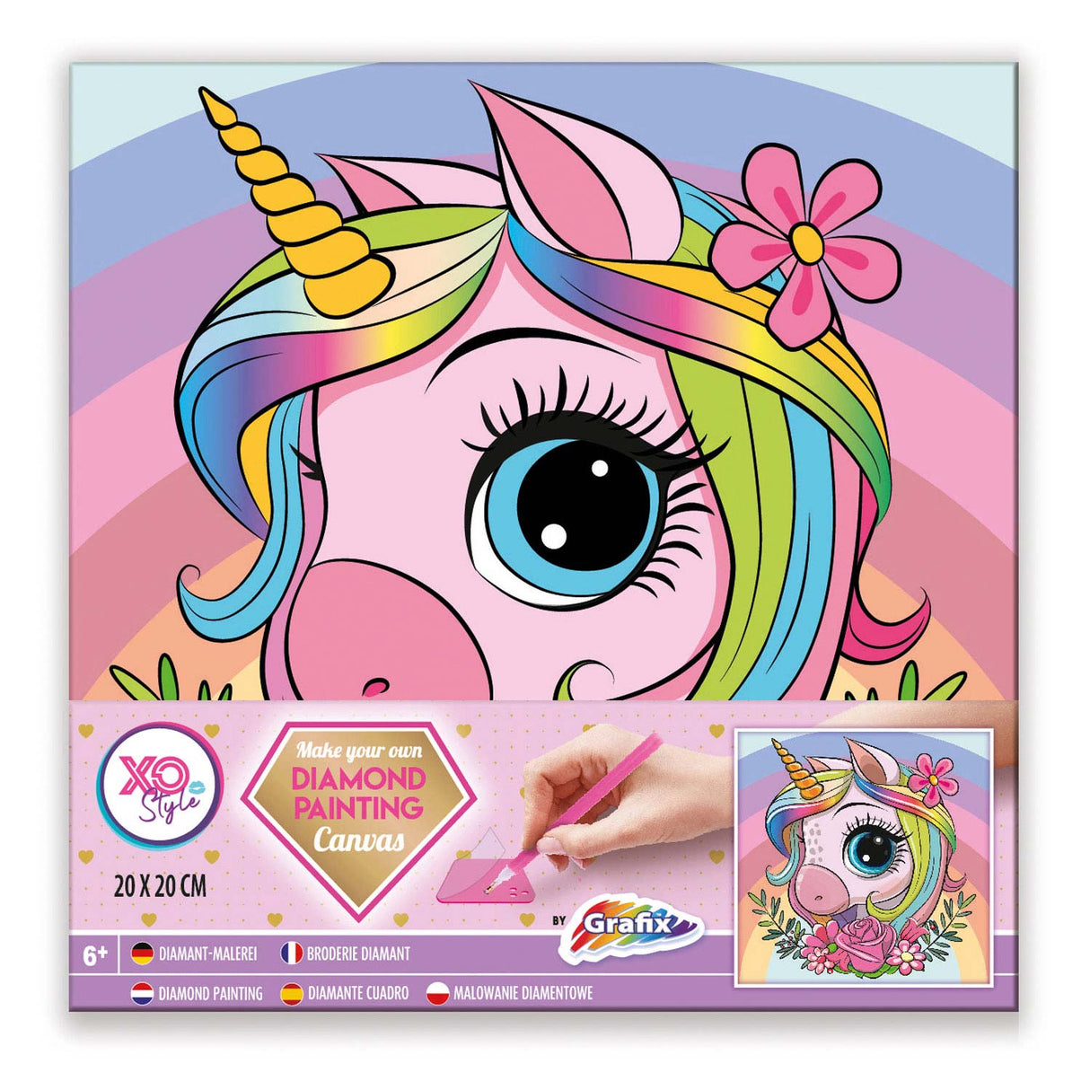 Grafix Handel Set DIMANAN Molerei Canvas Unicorn