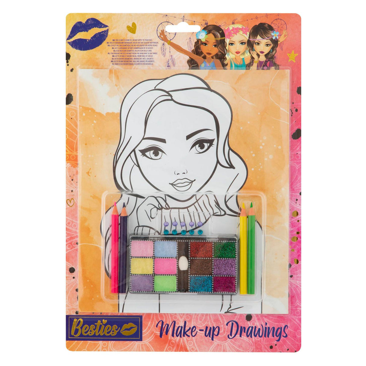 Les besties font vos propres dessins de maquillage A4