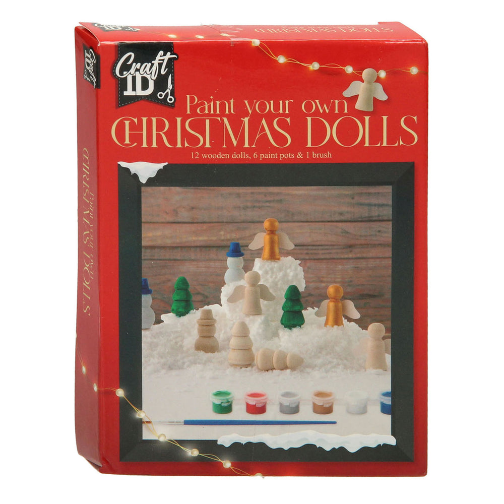 Paint your own Wooden Christmas Figures, 12 pcs.