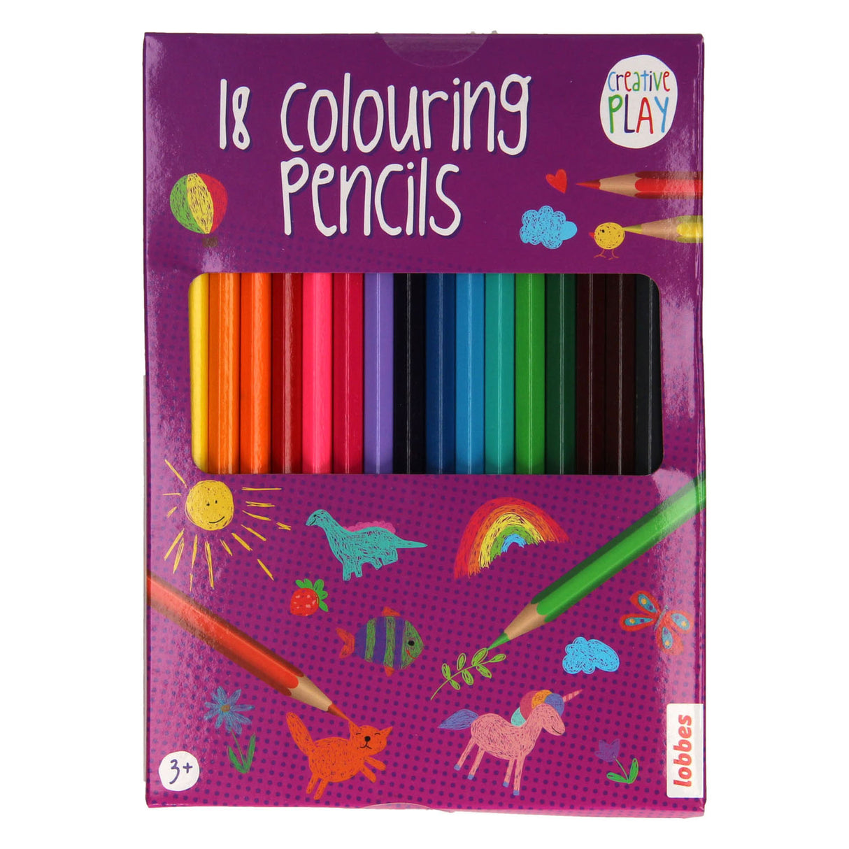 Lobbes colored pencils, 18 pcs.